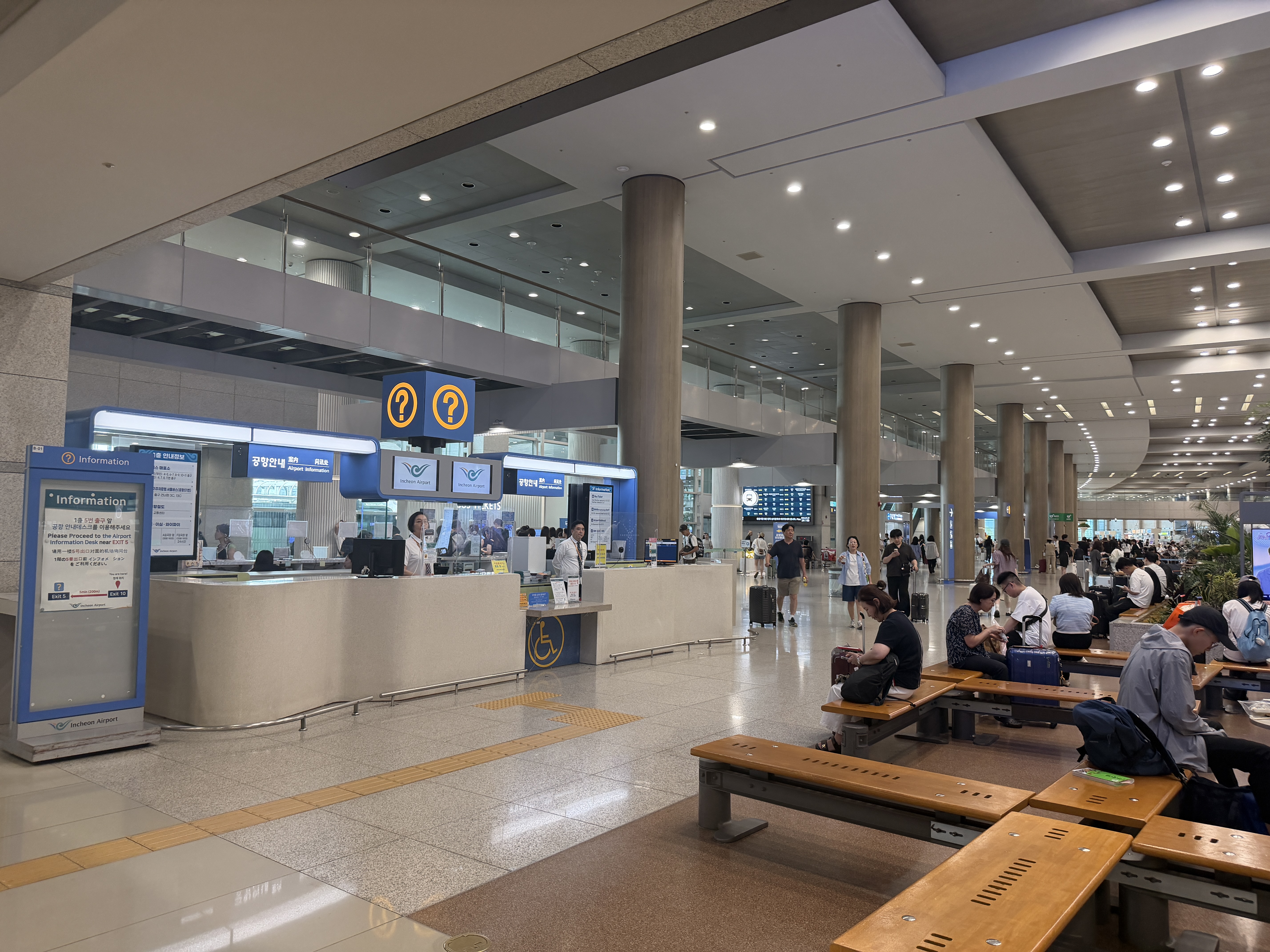 Airport Information desk at Incheon Airport Terminal 1